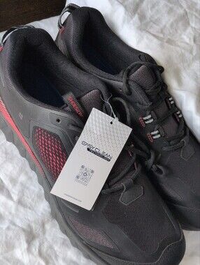 Shoes For Crews Steel Toe Slip Resistant Men's Work Shoes Size 15 NWT Black Red